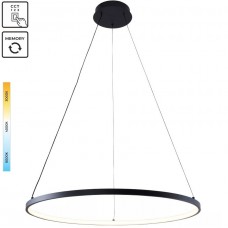 Φωτιστικό Κρεμαστό Φ80 LED 36W 1700lm 230V CCT σε Μαύρο BRENO 003064-026651